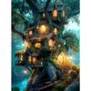 5d DIY Diamond Painting Cross Stitch Tree House Scenery Diamond Embroidery Mosaic Full Round Drill Home Decor