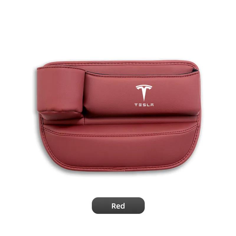 Car Sticker 2025 Hot Car Seat Gap Storage Box Multifunction Organizer Cup Holder For Tesla Model-Y Model-3 Model-X Model-S Cyber