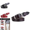 Buckle Alloy Elliptical Leather Women Belt For Fashion Casual Office Gift Use