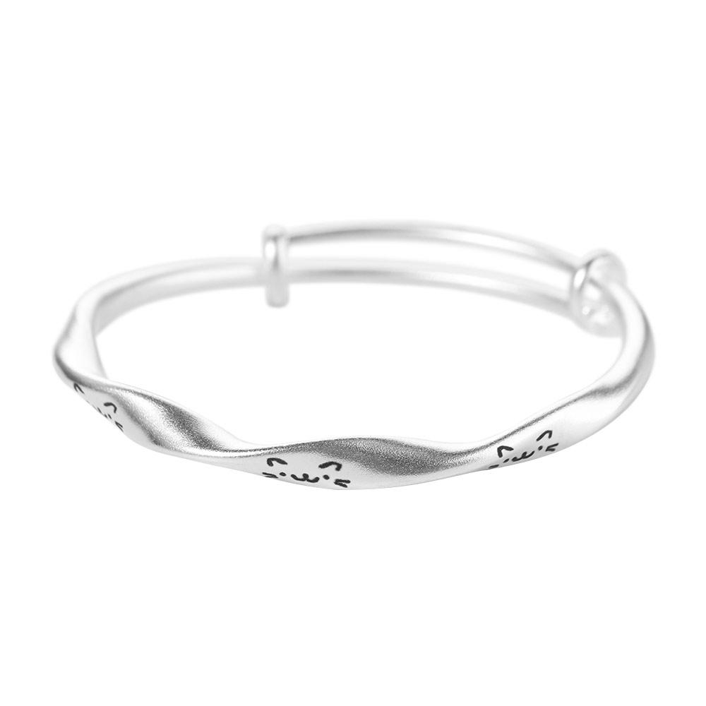 Adjustable Copper Bracelets Classic Cute Hand Bracelet Simple Cat Bangle Gifts