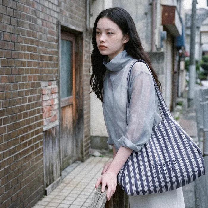 Maxi easy shoulder bag_Stripe
