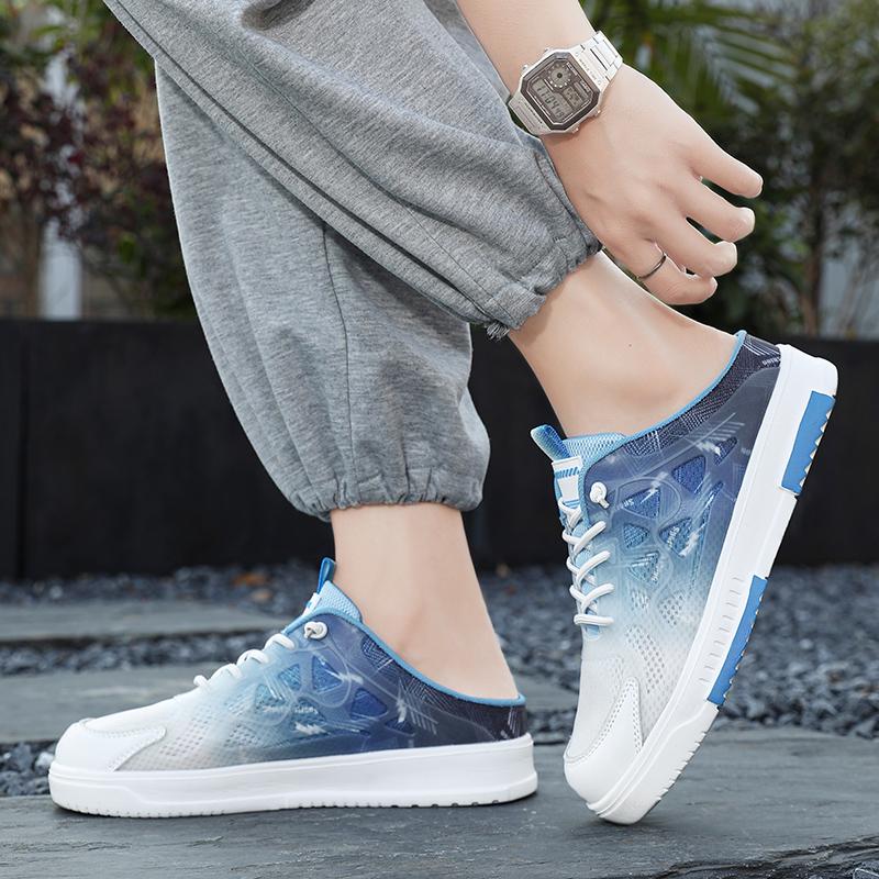 Мужская спортивная обувь Летние мюли с открытой спиной Повседневные сандалии Кроссовки Сабо Тапочки для студентов Большие размеры