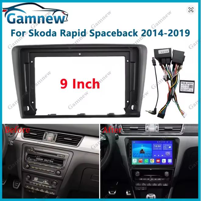2014 Skoda Rapid 9-Inch Android Navigation Panel Frame