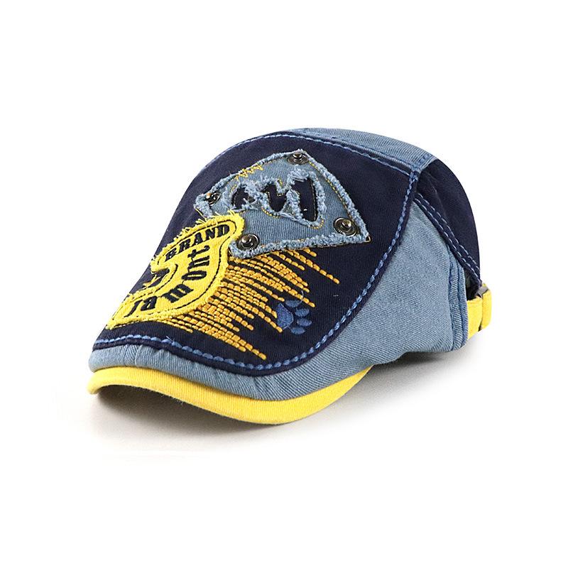 Летние шляпы в стиле ретро с эффектом потертости для мужчин, женщин и детей.: Кепка и бейсболка в британско-корейском стиле