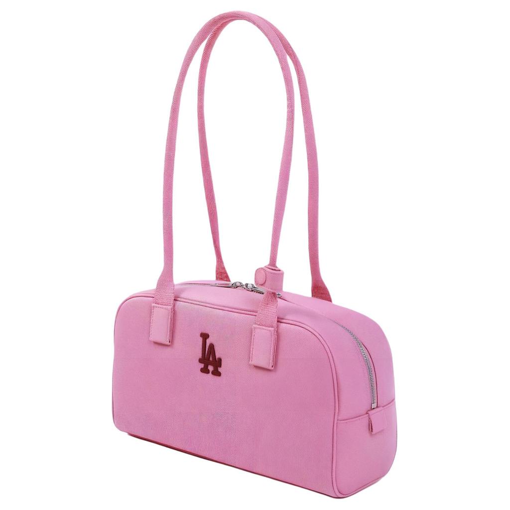 MLB Модный тренд Застежка-молния Полиэстер Сумка-тоут через плечо Обычные женские сумки Глубокий розовый 3ABQL054N-07PKD
