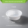 Thickened Milky White Disposable Round Lunch Box with Lid - Perfect for Takeaway and Snail Noodle Soup, Free Shipping