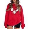 Women's Fashion Round Neck Long Sleeve Hoodie Halloween Small Print Hoodie