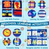 Сенсорная доска Монтессори для развития мелкой моторики, обучающая игрушка для путешествий, подарок для мальчиков и девочек, синий, полиэстер