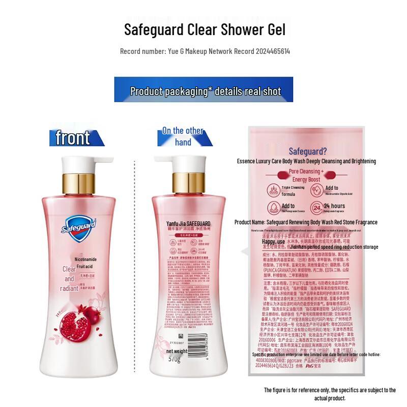 Safeguard Detox Pomegranate Shower Gel Twin Pack