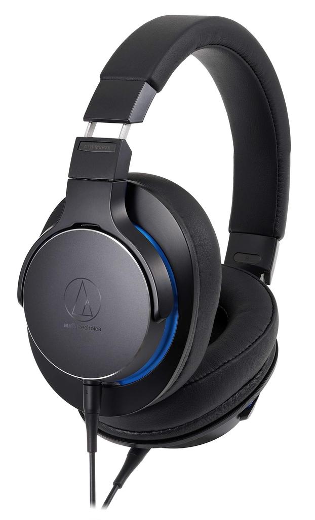 BK Headphones Wired Portable High Resolution Sound Source Compatible SoundReality Black Audio-Technica ATH-MSR7b