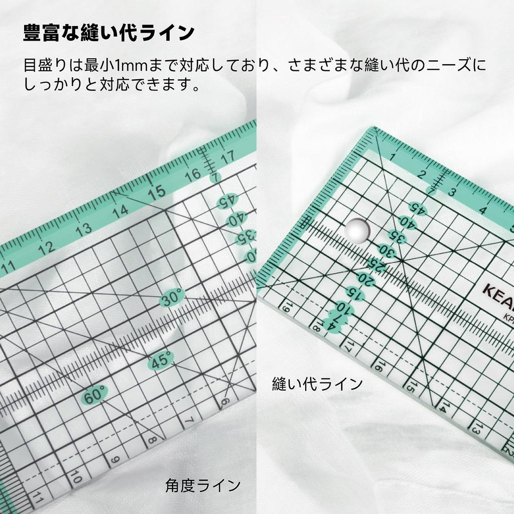 KEARING Metal Edged Patchwork Quilting Ruler 60cm for and Sewing - Patchwork, Quilting,