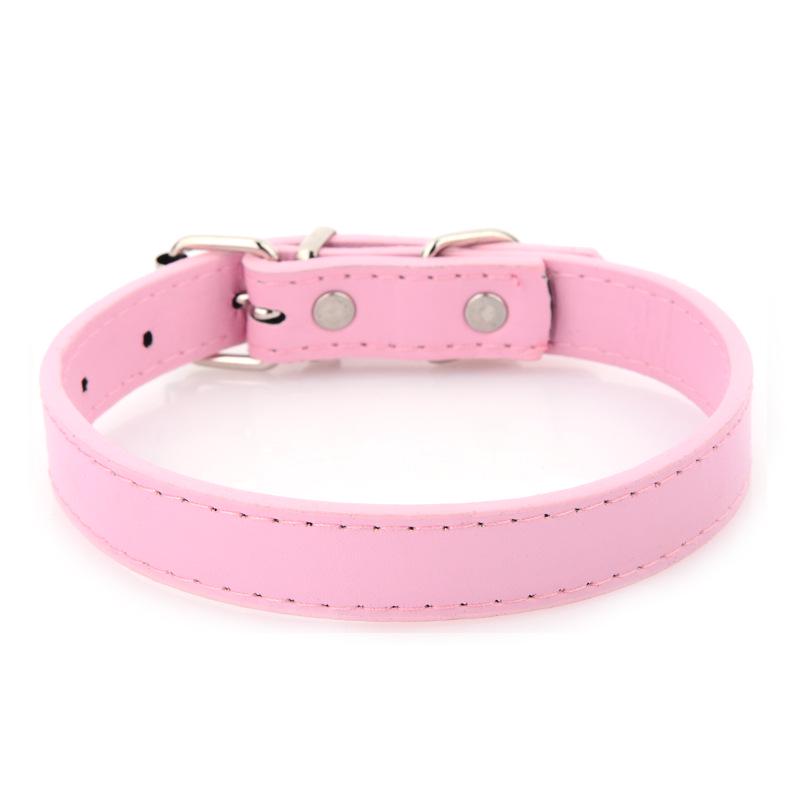 Ошейник для собаки из ПУ кожи: Мульти-спецификация, Простой дизайн, Плоское кольцо на шею для питомца, Разноцветные варианты