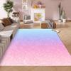 kxry Area Rugs 5X7 Feet, Pink Galaxy Gradient Glitter Soft Machine Washable Rugs Rainbow Tie Dye Ombre Non Slip Foldable Floor Carpet for Li