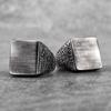 Vintage Black Brushed Pattern Stainless Steel Mens Rings Punk Charm Simple for Male Boyfriend Jewelry Creativity Gift