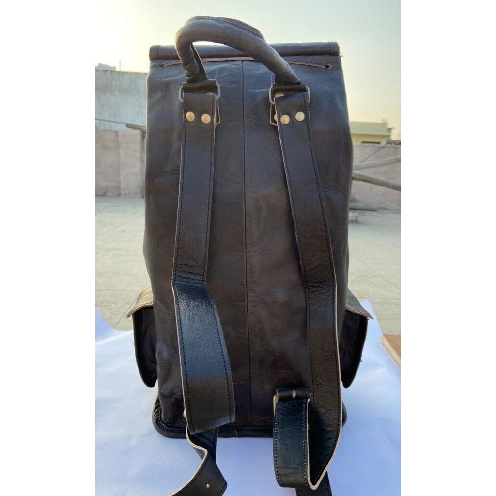 Большой мужской винтажный рюкзак из натуральной козьей кожи, дорожный рюкзак, спортивная сумка для ноутбука