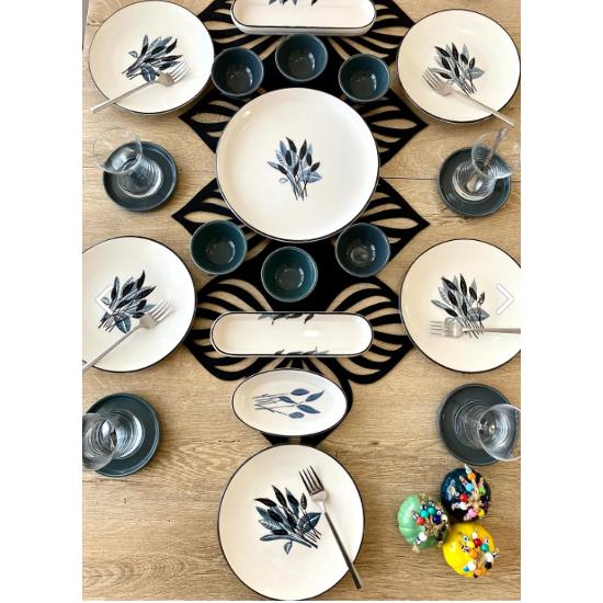 Başak Gray 6 Person 23 Piece Breakfast Set