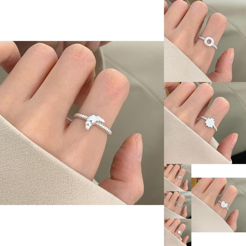 Chic And Unique Korean Style Open Ring For Women With Adjustable Design And Fashionable Heart Shaped Features