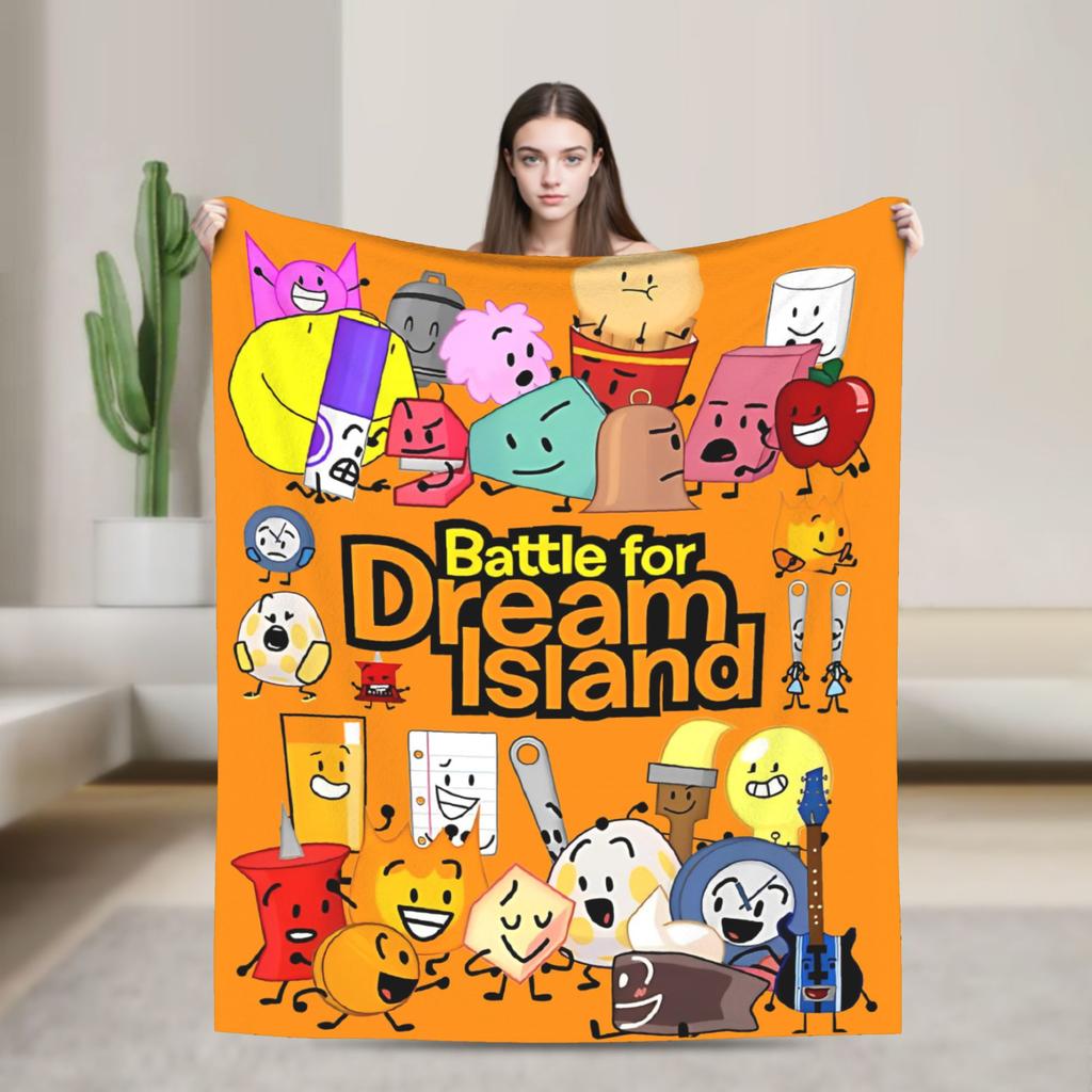 Cute Fan BFDI Animated Blankets Wool Funny Warm Throw Blanket for Chair Covering Sofa Autumn/Winter