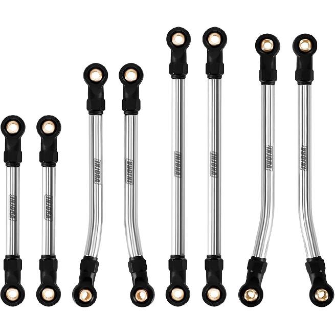 INJORA Stainless Steel Steering Links and High Clearance Links for Redcat Ascent-18 1/18 RC Crawler Upgrade