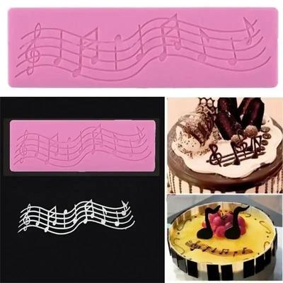 Формы для украшения торта Музыка Кружево Силиконовая форма Кружевная нота Силиконовая форма для торта Свадебное печенье Шоколад Силиконовые формы Инструменты для выпечки