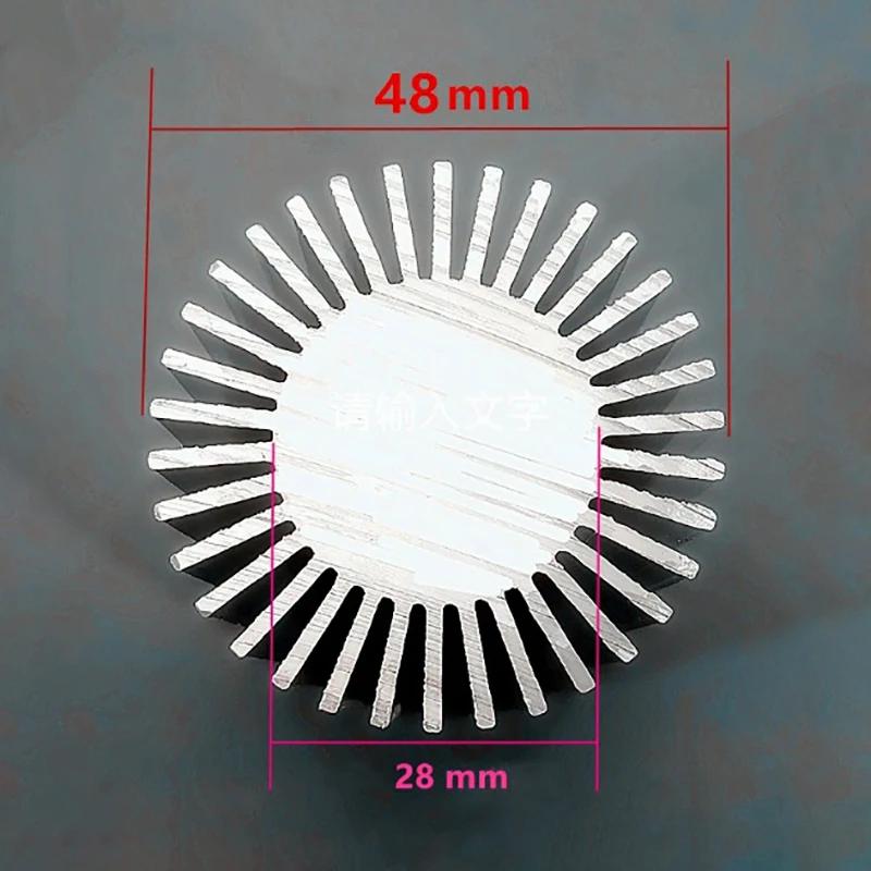 High Power LED COB Radiator Heatsink Sunflower Solid round Alloy Aluminum 25-67MM Diameter for Heat Dissipation
