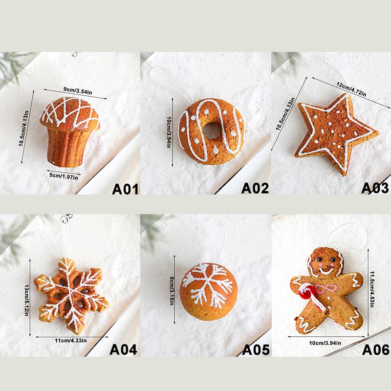 1 шт. Рождественская подвеска в виде печенья, бытовые предметы, снежный пончик, пенопластовый шар