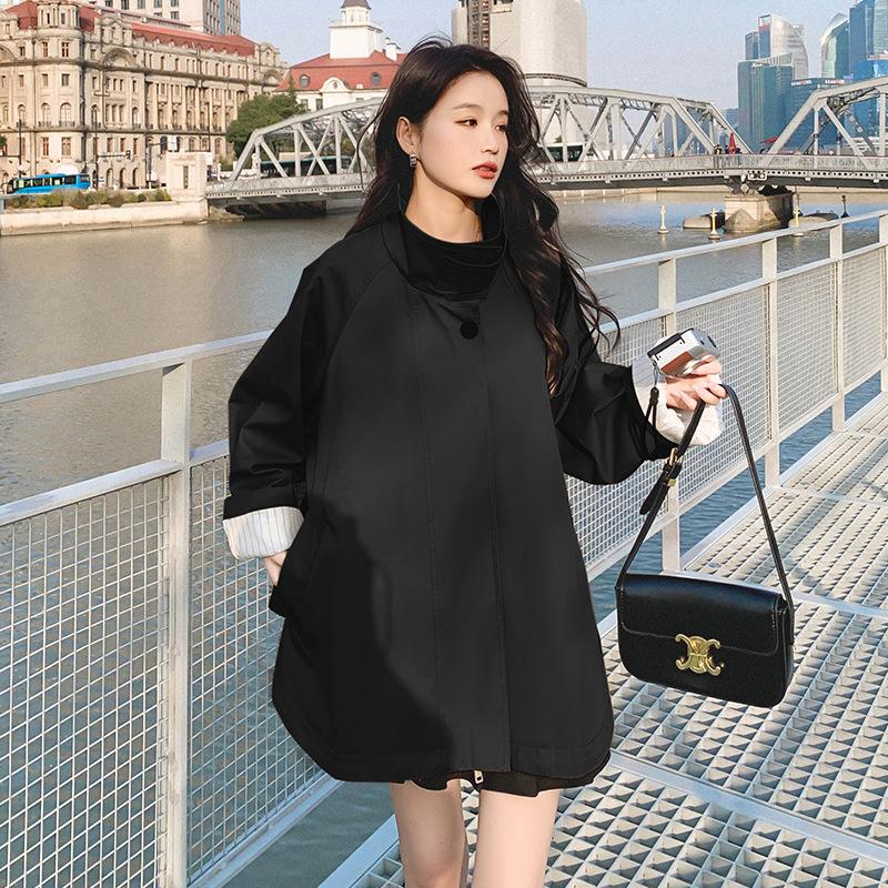 Женская ветровка, женское пальто средней длины, новое повседневное пальто на весну и осень