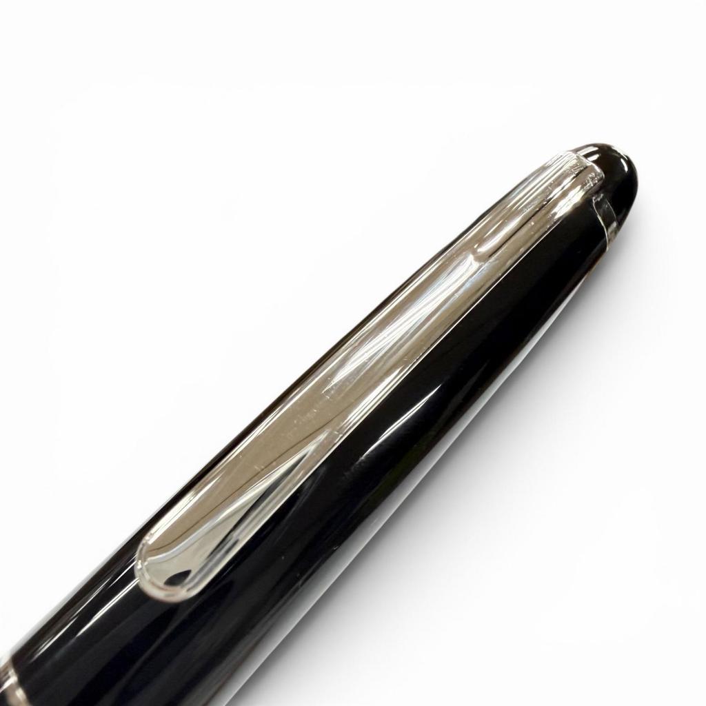 Great MONTBLANC Ballpoint pen Meisterstück Classic Platinum Line black mens Used