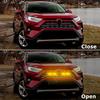 4x 12V Amber Front Grille Lamp Orange LED Light with Wiring Harness Kit For Toyota RAV4 XA50 2019 2020 2021 2022 2023 Hybrid XLE