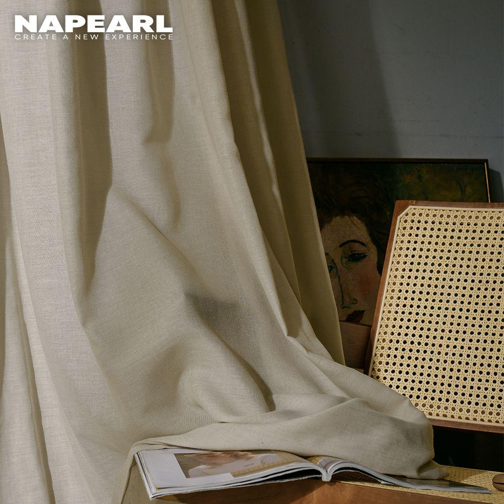 1 шт. NAPEARL, современная роскошная прозрачная оконная занавеска, мягкая текстурированная тюлевая занавеска, домашний декор, занавеска для спальни
