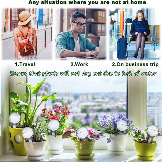 12 шт., прозрачные автоматические шарики для полива растений, простая установка, легкое заполнение, домашние и уличные растения, самостоятельные