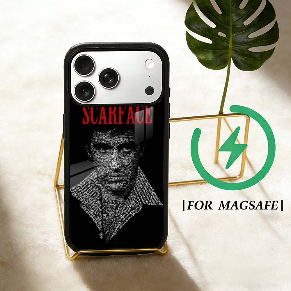 Classic Movie Scarface Phone Case For iPhone 17,16,15,14,13,12,Plus,Pro,Max for Magsafe Magnetic Wireless Charging