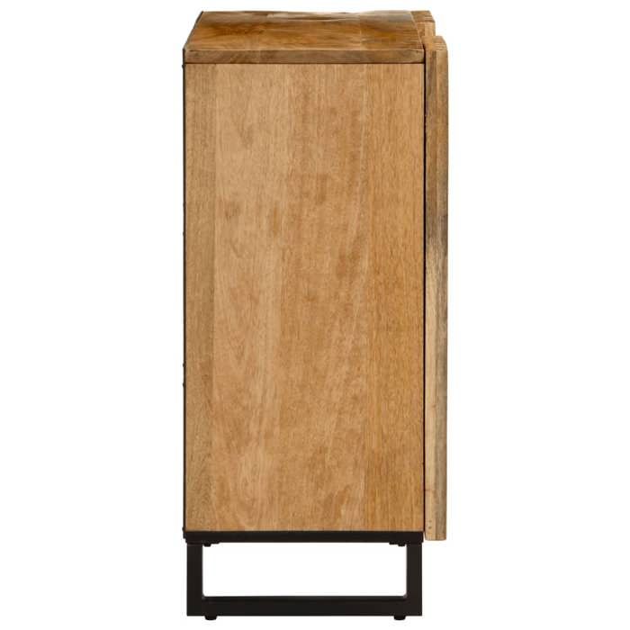 VidaXL Buffet 90x34x75 cm bois de manguier massif brut, meuble de rangement, meuble de rangement de cuisine, placard, meuble 377574