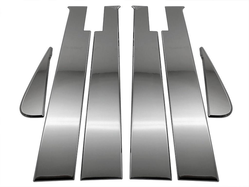 BRIGHTZ Finish Stainless Steel Black Plated Pillar Panels with Visor for Flare Wagon Custom Style MM53S Compatible with MM and 53 Flare Ultra-Mirror