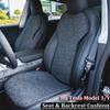 Model3 Seat Cushion for Tesla Model 3 Y 2022 2023 Breathable Linen Seat Protect Cover Backrest Cushion Interior Accessories