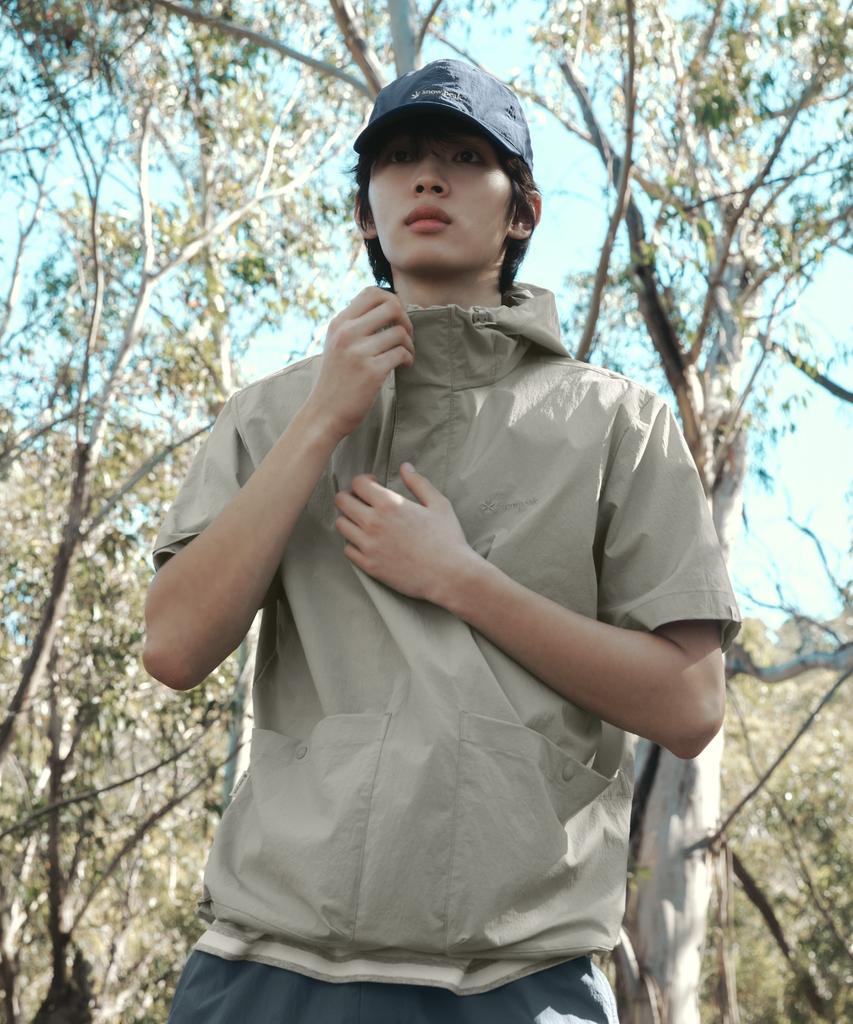Snowpeak Apparel Root Анорак с капюшоном, короткий рукав (S26Mmran65) Серый