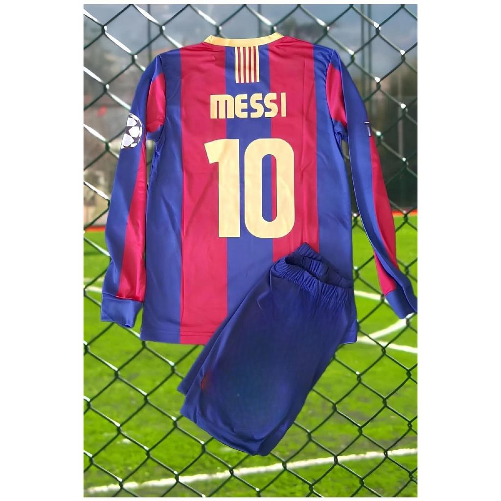 Messi Long Sleeve Children's Champions League Jersey Coat And Logo