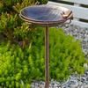 Metal Bird Bath Outdoor Retro Bird Bath Easy To Clean Bowl with Stake Rust-Proof Birdbath for Garden Patio Yard Decor