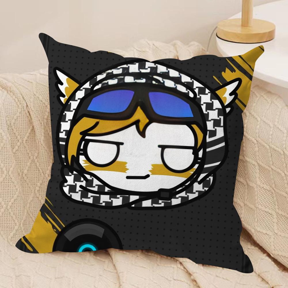 Game DDOKKAEBIS Cushion Cover Soft Plush Fabric DoubleSided Printed Sofa Cushion Cover for All Seasons Home Decor Gift