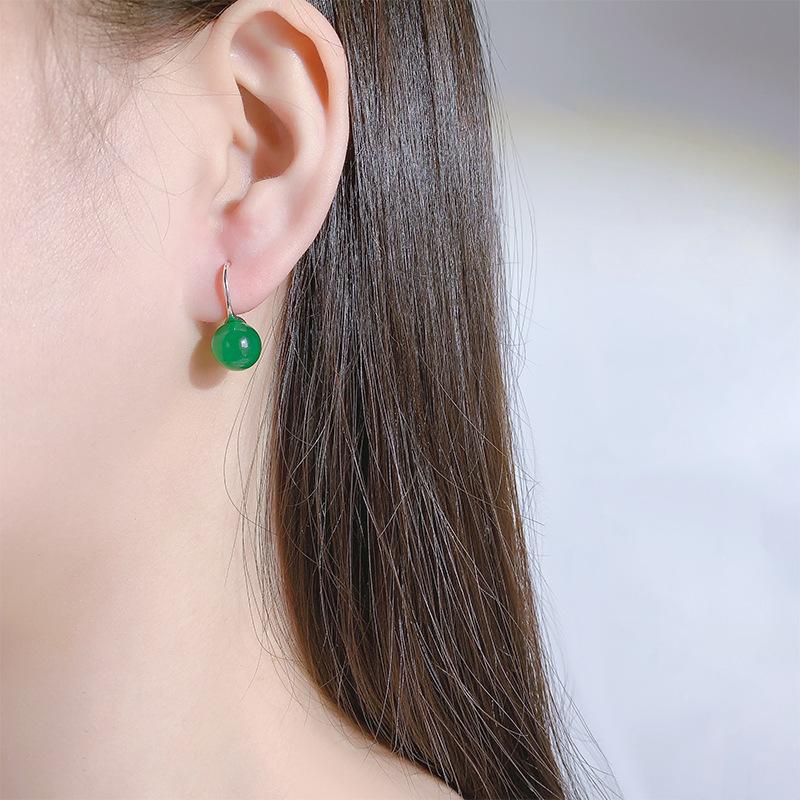 Jewelry Stud Earrings Jewelry Imitation Natural Chalcedony Earrings Temperament Light Luxury Women