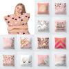 Luxurious Polyester Pillow Case Cover With Rose Gold Geometric Pattern For Home Decor