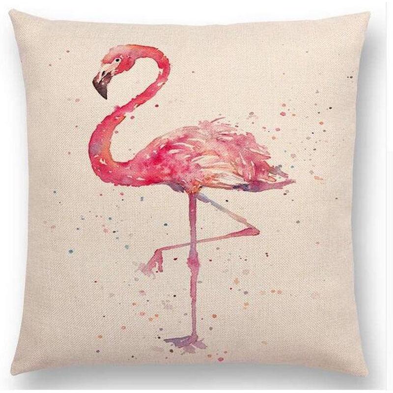 Exquisite Watercolor Lion Flowers Butterfly Lane Bird Wren Cushion Cover Ideal For Stylish Homes