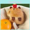 Charming 10cm Capybara Plush Doll Adorable Keychain Accessory For Backpacks