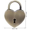 1 Set Heart Lock Metal Vintage Padlock Household Craft Supplies with Key 45x59mmAncient Gold