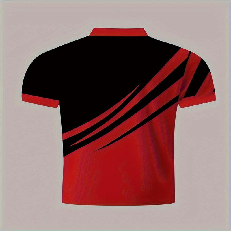 Мужская повседневная деловая рубашка-поло с 3D-цифровым принтом, быстросохнущая, летняя