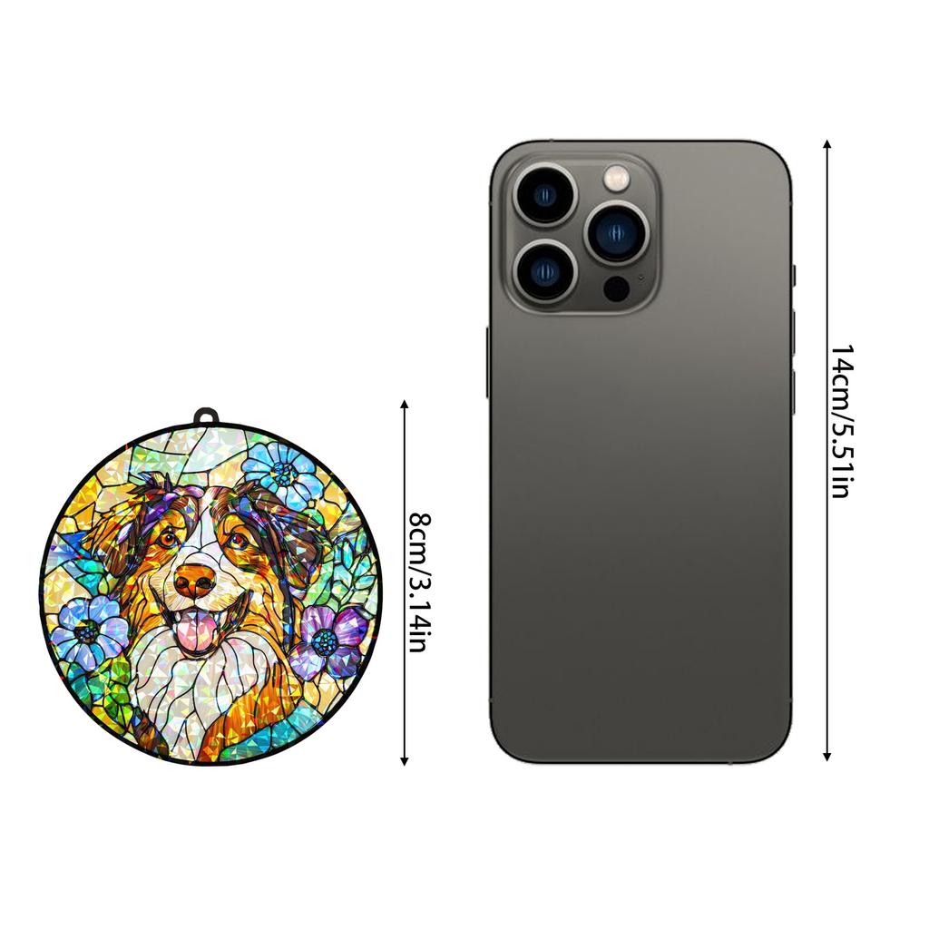 Светопрозрачные подвесные украшения - Пластиковые 2D плоские украшения - Односторонние 3,9-дюймовые рождественские украшения для стен и дверей