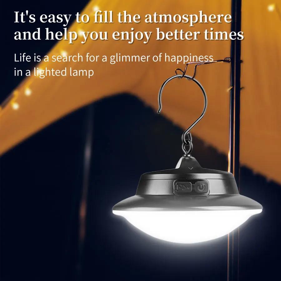 LED Camping Light USB Rechargeable Portable Tent Lantern Outdoor Camping BBQ Tents Hanging Lantern Work Maintenance LED Lighting