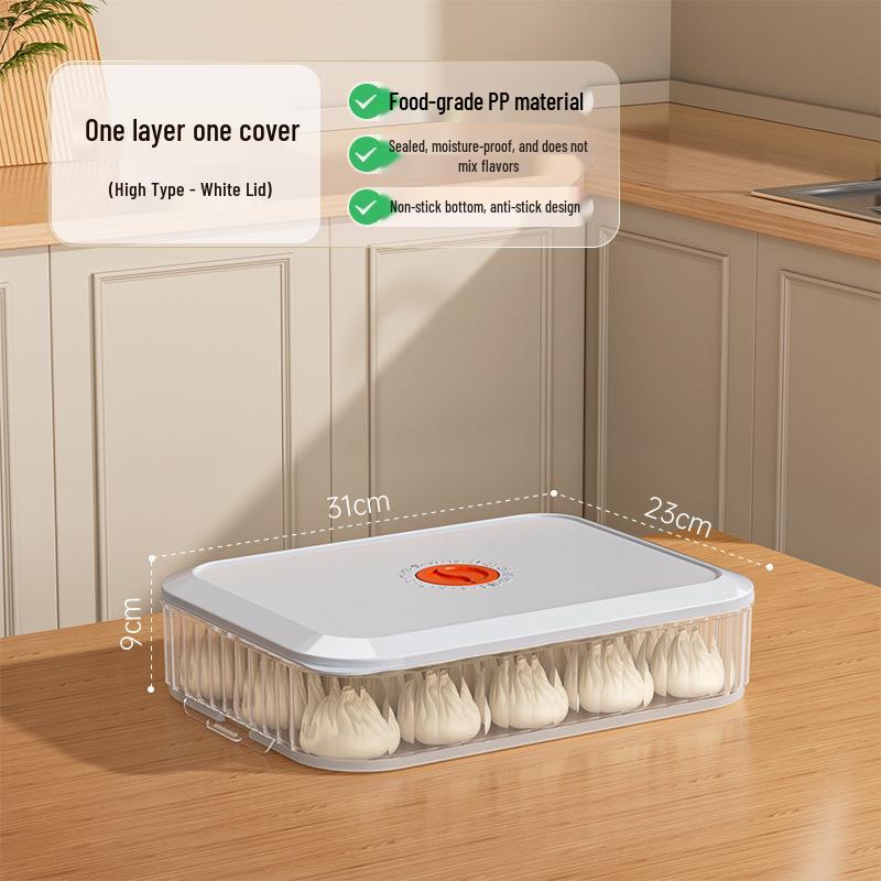 Dumpling Freezer Box - Fresh-Keeping and Quick-Freezing Storage for Wontons, Dumplings & Noodles