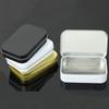 2 PcTin Silver Black Gold Flip Storage Box Survival Kit Tin Small Empty Metal  Case Organizer for Money Coin Candy Key