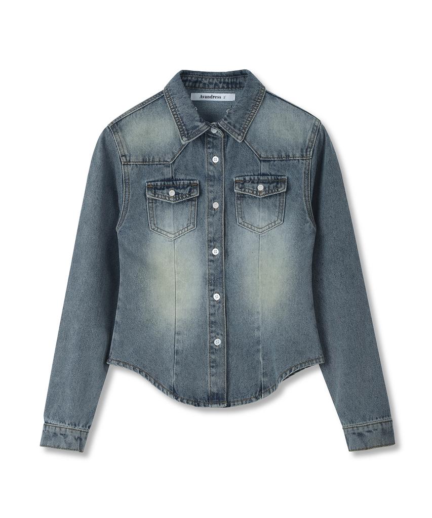 AVANDRESS Wonder Brush Denim Shirt - 2Col